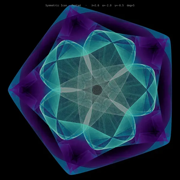 Pentad — generative mathematical art